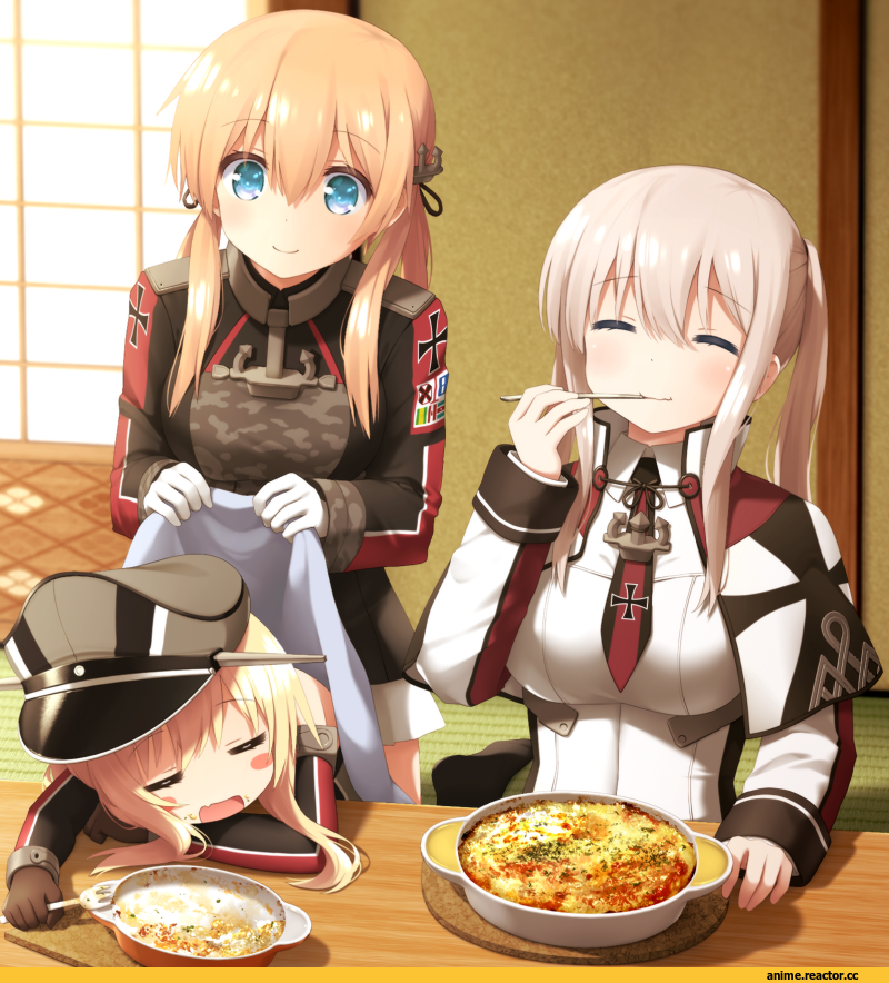 Kantai Collection, graf zeppelin (kantai collection), Prinz Eugen (Kantai Collection), Bismarck (Kantai Collection), Haribote (Tarao), Anime Art, Anime
