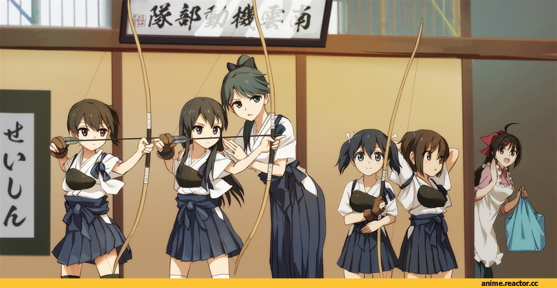 kisetsu, kaga, Kantai Collection, Akagi (Kantai Collection), Souryuu (Kantai Collection), Hiryuu, Houshou (Kantai Collection), Mamiya (kantai collection), Anime