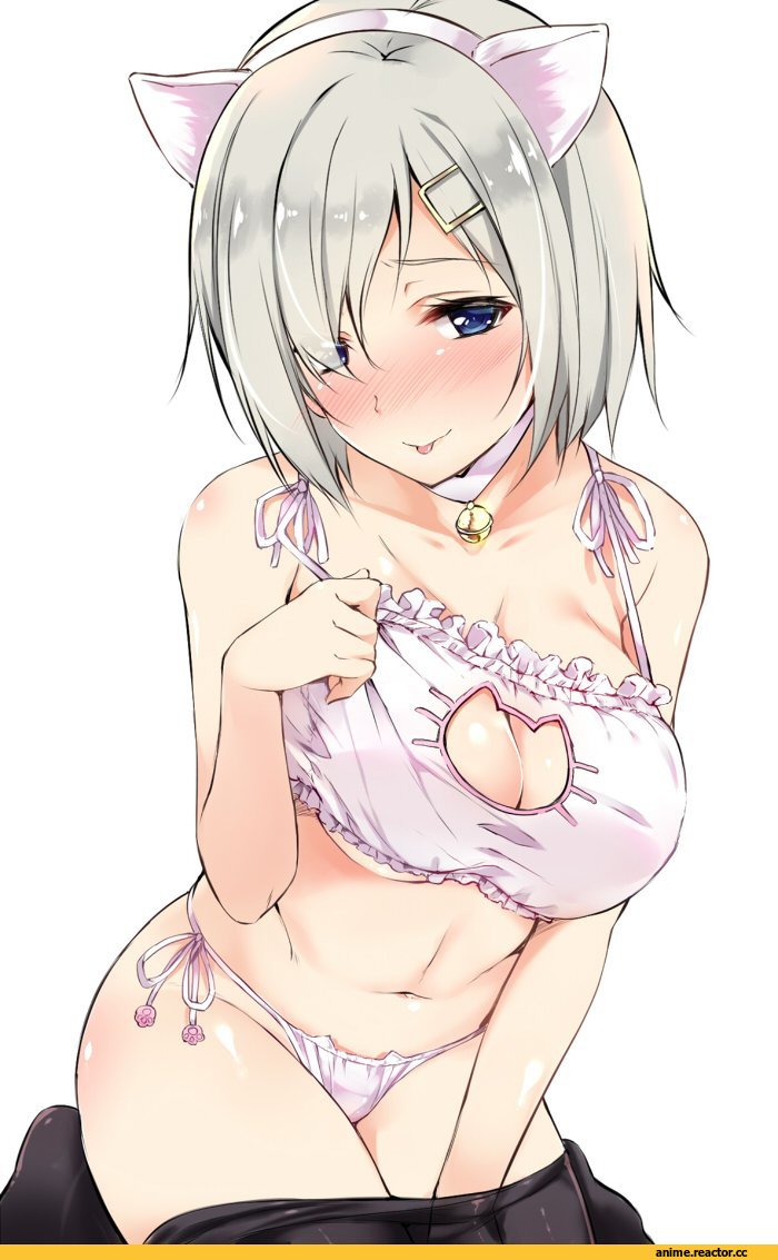 Hamakaze (Kantai Collection), Kantai Collection, Cat Keyhole Bra, Anime Ero, Nironiro, nekomimi, Animal Ears, Anime