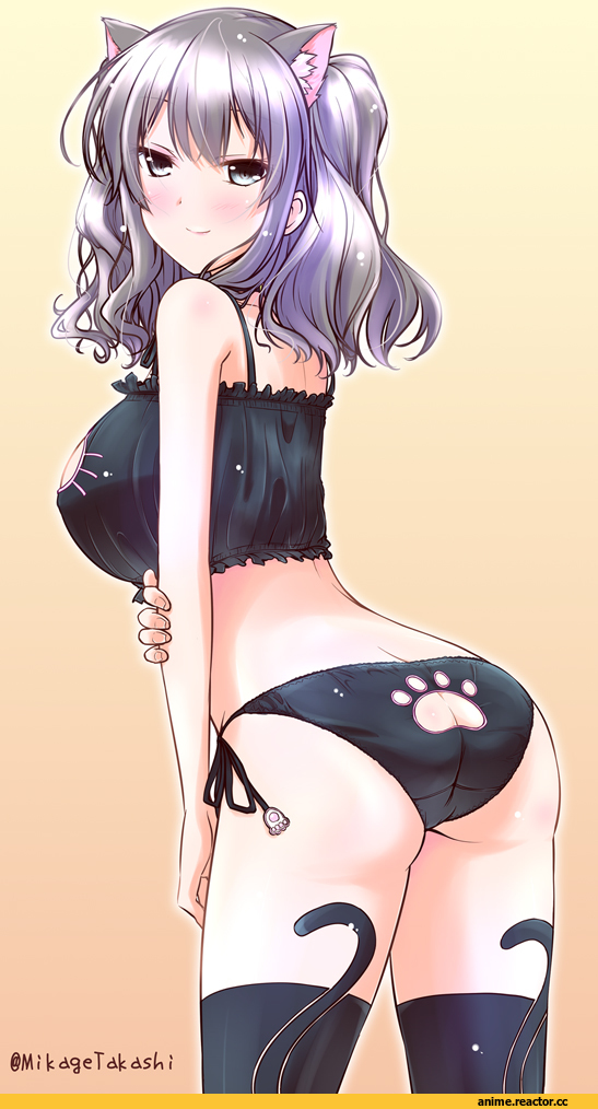 Kashima (Kantai Collection), Kantai Collection, Cat Keyhole Bra, Anime Ero, nekomimi, Animal Ears, Mikage Takashi, Anime