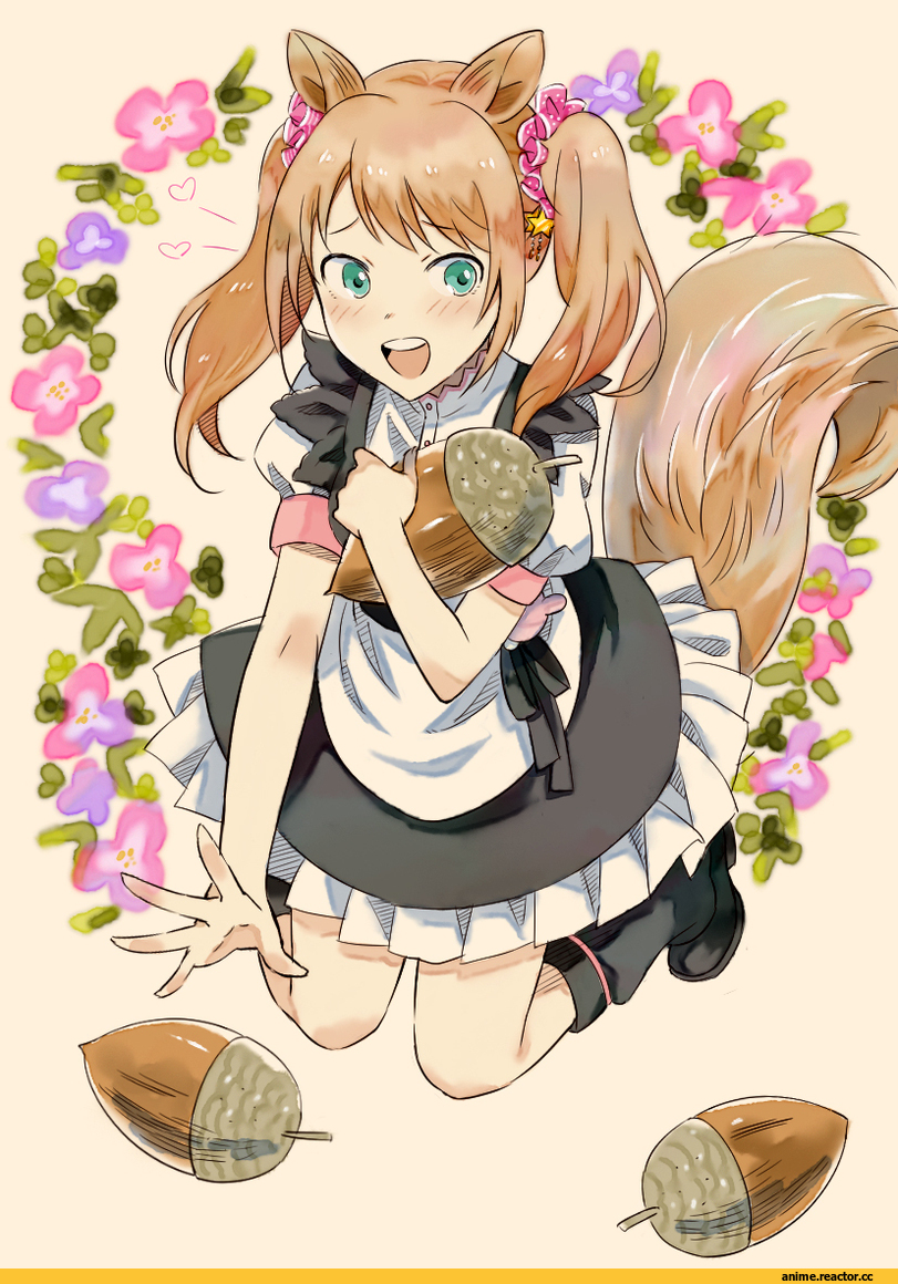 Anime Art, miki (binzumekurage), idolmaster side-m, mizushima saki, Maid, Animal Ears, Risumimi, Anime