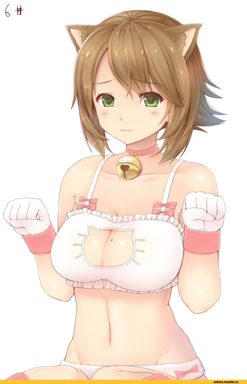 Mutsu, Kantai Collection, Cat Keyhole Bra, Anime Ero, nekomimi, Animal Ears, Anime