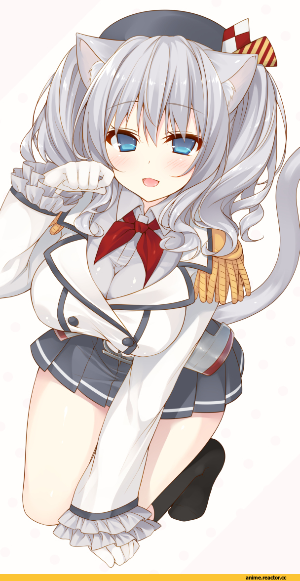 Kashima (Kantai Collection), Kantai Collection, neko, Animal Ears, miko 92, удалённое, Anime