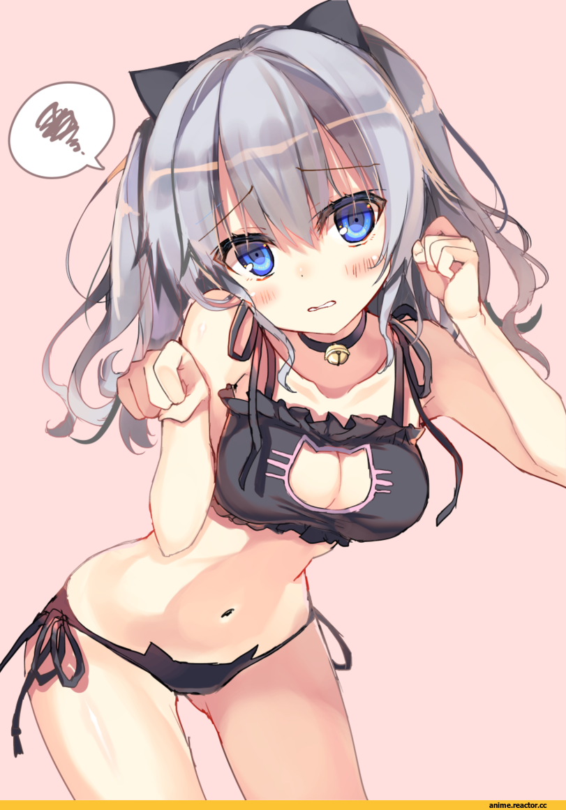 hisakahazara (hijojo), Kashima (Kantai Collection), Kantai Collection, Cat Keyhole Bra, Anime Ero Swim, Anime Ero, Anime