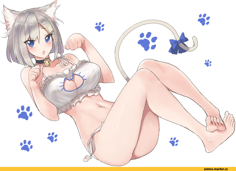 Hamakaze (Kantai Collection), Kantai Collection, sensen, nekomimi, Animal Ears, Anime Ero, Cat Keyhole Bra, Anime