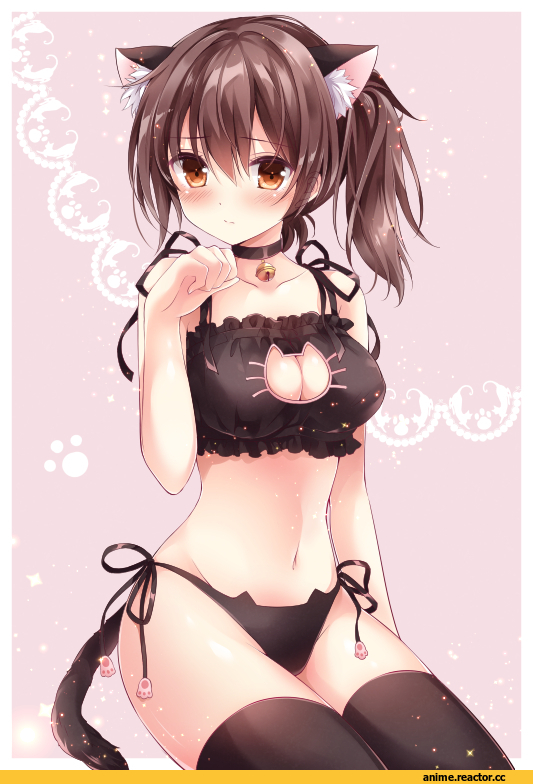 Kaga (Kantai Collection), Kantai Collection, Nogi Takayoshi, Anime Art, neko, Animal Ears, Cat Keyhole Bra, Adult pantsu, Anime Ero, Anime