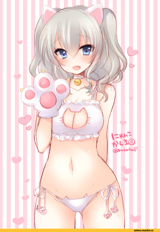 Kashima (Kantai Collection), Kantai Collection, Cat Keyhole Bra, Anime Ero Pantsu, Anime Ero, Animal Ears, Anime