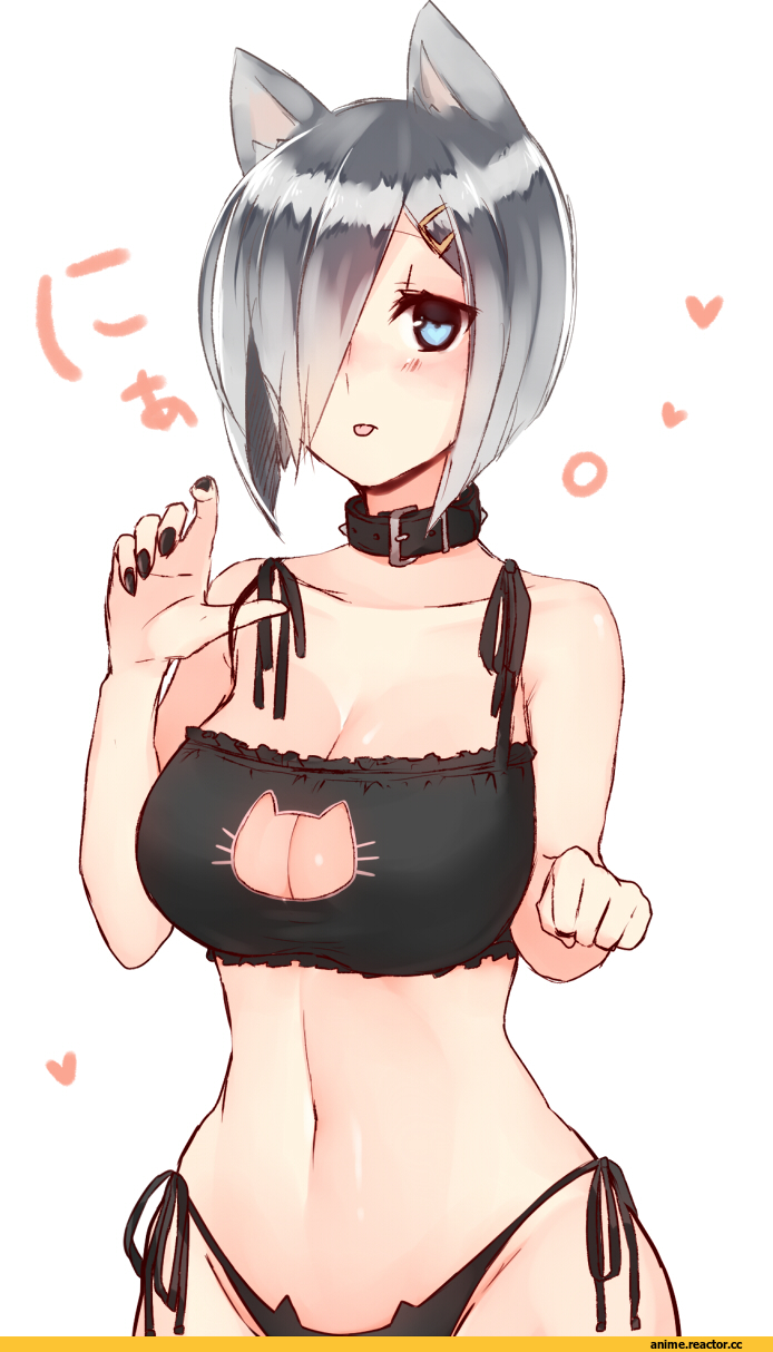 Sakiryo Kanna, Hamakaze (Kantai Collection), Kantai Collection, Cat Keyhole Bra, Adult pantsu, Anime Ero, neko, Animal Ears, Anime
