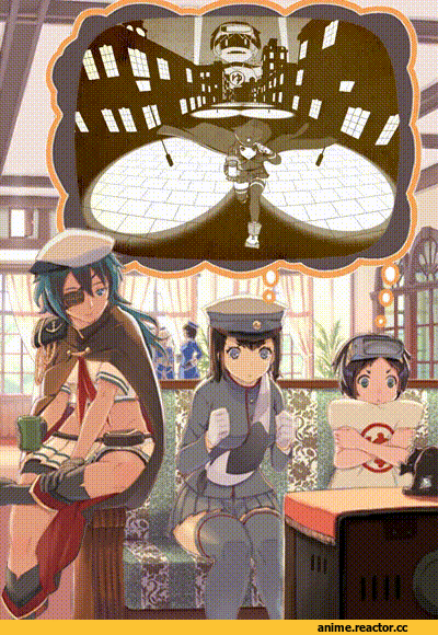 anime gif, Akitsu Maru, Kantai Collection, Kiso, Maru-yu, Unryuu (Kantai Collection), Taihou, Takao (Kantai Collection), Atago (Kantai Collection), kaku choushi, Anime