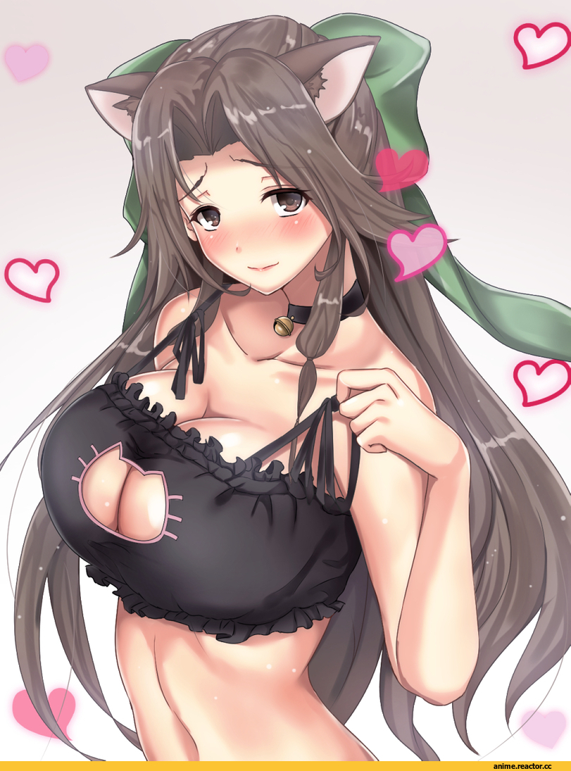 Jintsuu (Kantai Collection), Kantai Collection, Cat Keyhole Bra, Anime Ero, Anime