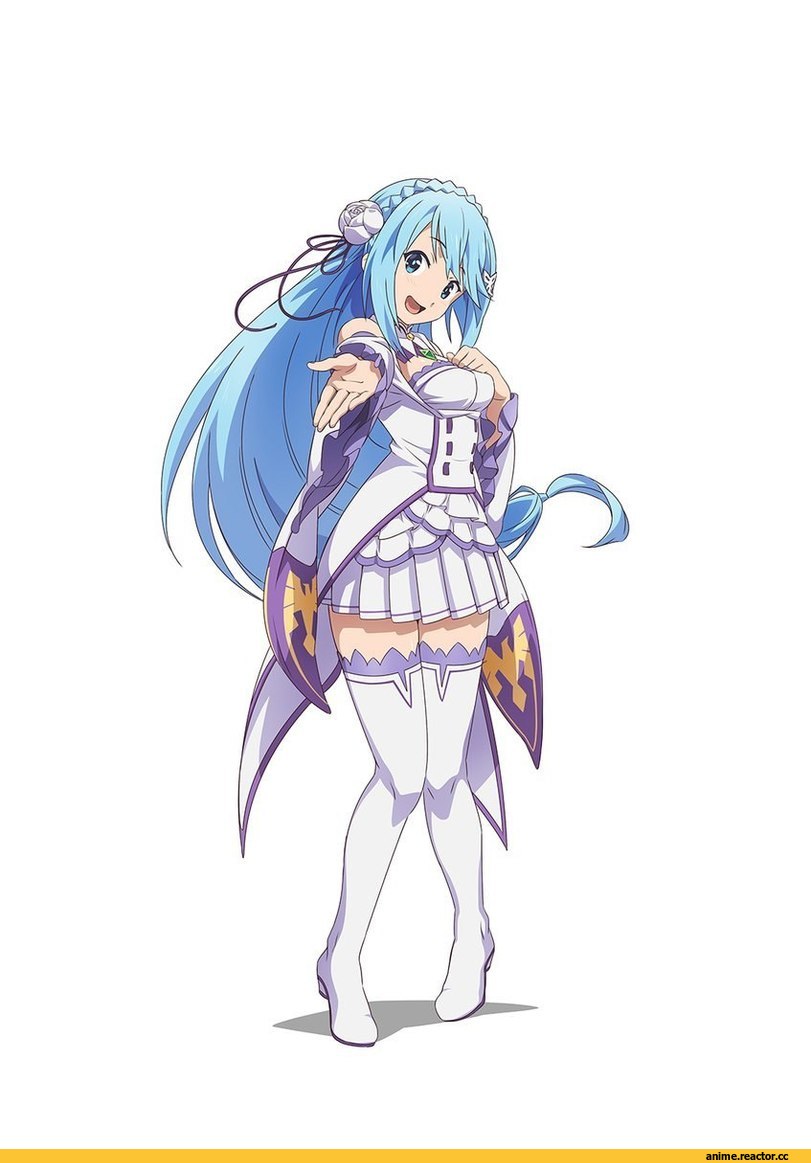 Re Zero Kara Hajimeru Isekai Seikatsu, KonoSuba, Emilia (re zero), Aqua (KonoSuba), Pack (re zero), crossover, Anime