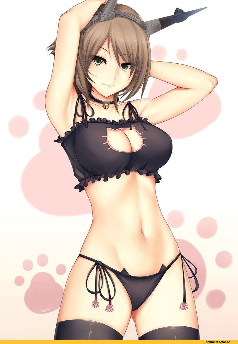 Tony Guisado, Mutsu (Kantai Collection), Kantai Collection, Anime Adult pantsu, Anime Ero, Cat Keyhole Bra, Anime