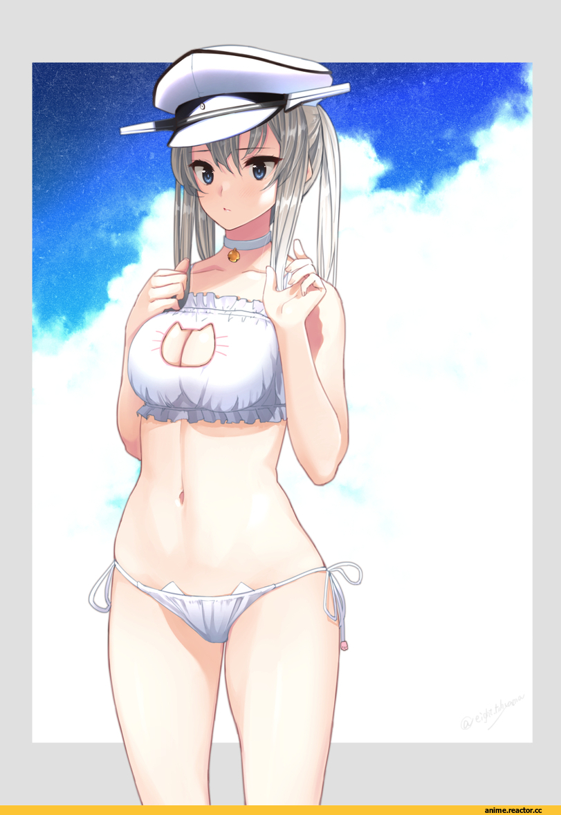 Graf Zeppelin, Kantai Collection, Cat Keyhole Bra, Adult pantsu, Anime Ero, eight tohyama, Anime