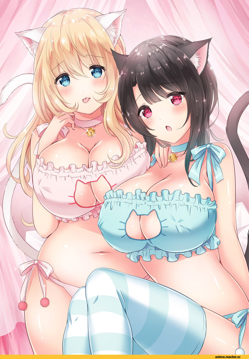 Atago (Kantai Collection), Kantai Collection, Takao (Kantai Collection), Cat Keyhole Bra, Anime Ero, nanairo fuuka, nekomimi, Animal Ears, Anime Ero Kyonyuu, Anime Ero Oppai, Anime
