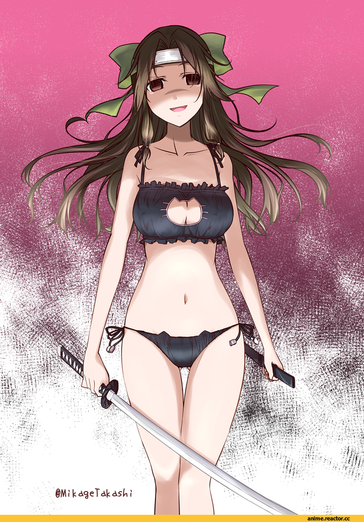 Jintsuu (Kantai Collection), Kantai Collection, Anime Ero Pantsu, Anime Ero, Mikage Takashi, Cat Keyhole Bra, Опасные Няшки, Anime Няши, Anime