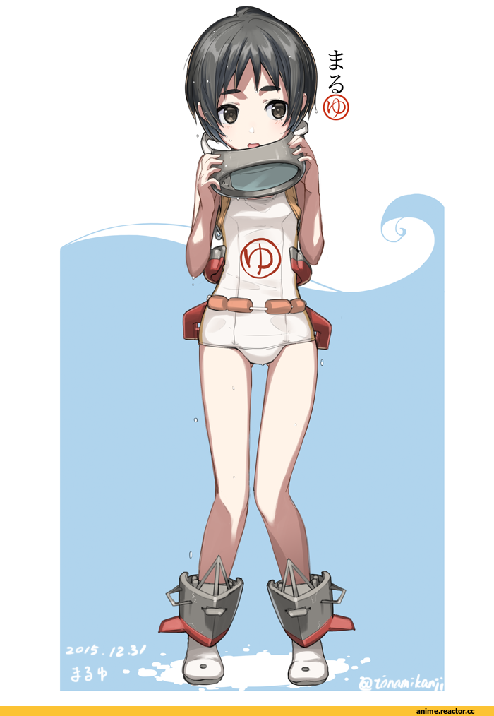 Maru-yu, Kantai Collection, tonami kanji, Suzukaze (Kantai Collection), anime loli, Anime