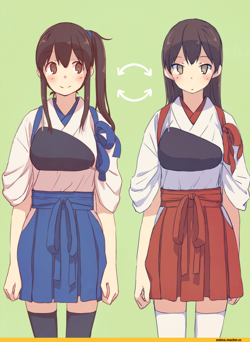 Akagi, Kantai Collection, Kaga (Kantai Collection), Anime Art, ringo kureru, Anime