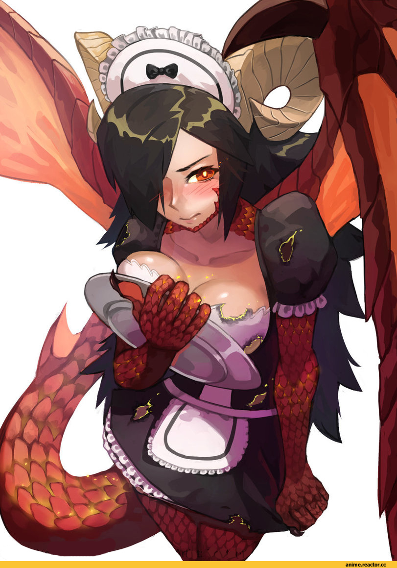 Anime Art, Tostantan, Maid, Dragon, Monster Girl (Anime), Anime
