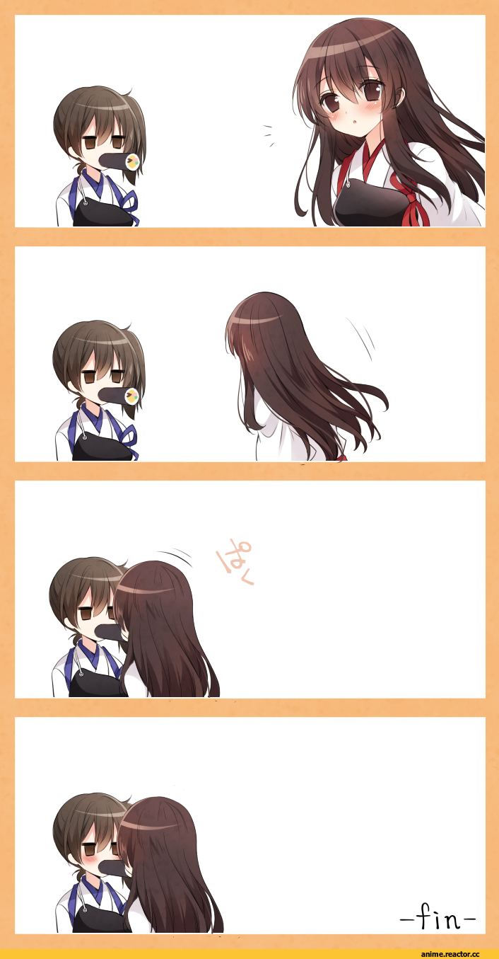 kaga, Kantai Collection, Akagi, 4koma, Anime Комиксы, Кантай комиксы, Anime