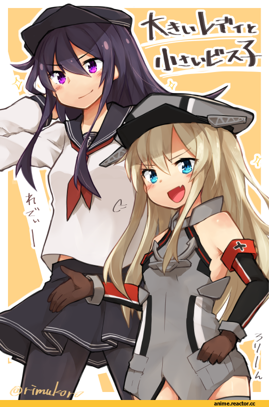 Akatsuki, Kantai Collection, Bismarck (Kantai Collection), rimukoro, Anime