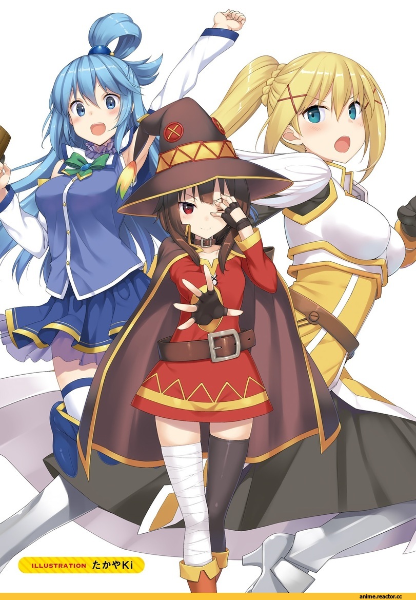 Megumin, KonoSuba, Aqua (KonoSuba), Darkness (KonoSuba), Takayaki, Anime