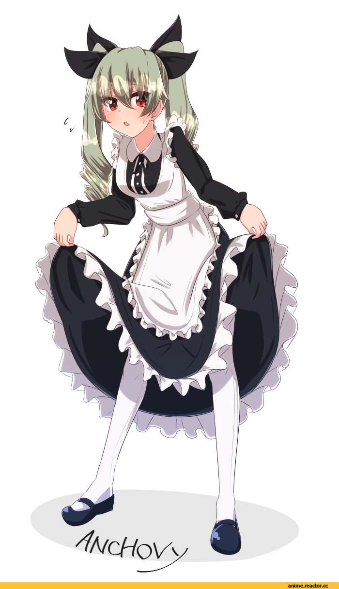 Anchovy, Girls und Panzer, chawan (yultutari), Maid, Anime