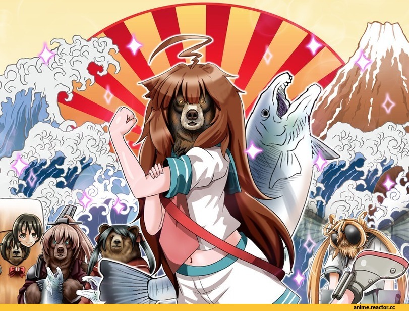 Kantai Collection, Abukuma, Chikuma (Kantai Collection), Kuma (Kantai Collection), Kumano, Mikuma (Kantai Collection), tk8d32, Anime Art, Anime