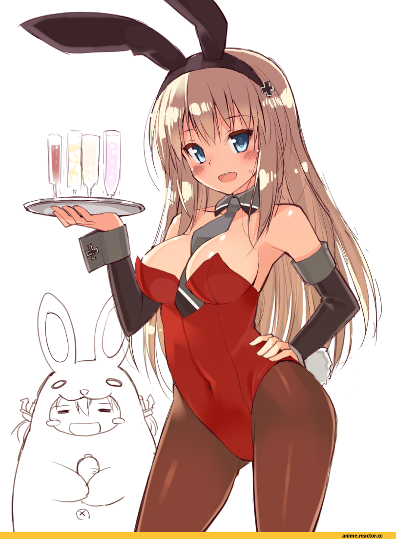 Bismarck (Kantai Collection), Kantai Collection, Prinz Eugen (Kantai Collection), Oota Yuuichi, Anime Art, Usagimimi, Animal Ears, Anime