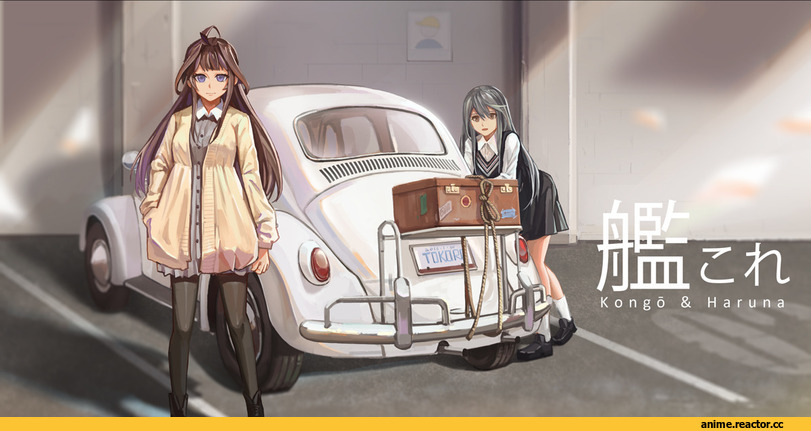 Kongou (Kantai Collection), Kantai Collection, Haruna (Kantai Collection), Anime Art, kirigaku luo, Anime