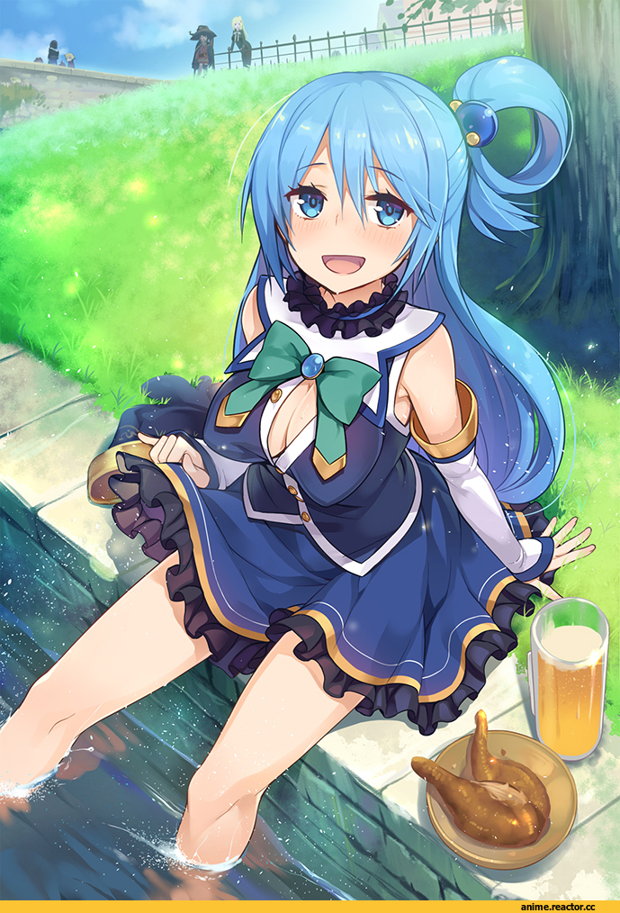 Aqua (KonoSuba), KonoSuba, Darkness (KonoSuba), Megumin, u-ichi, Anime Art, Large Breasts (Anime), Anime