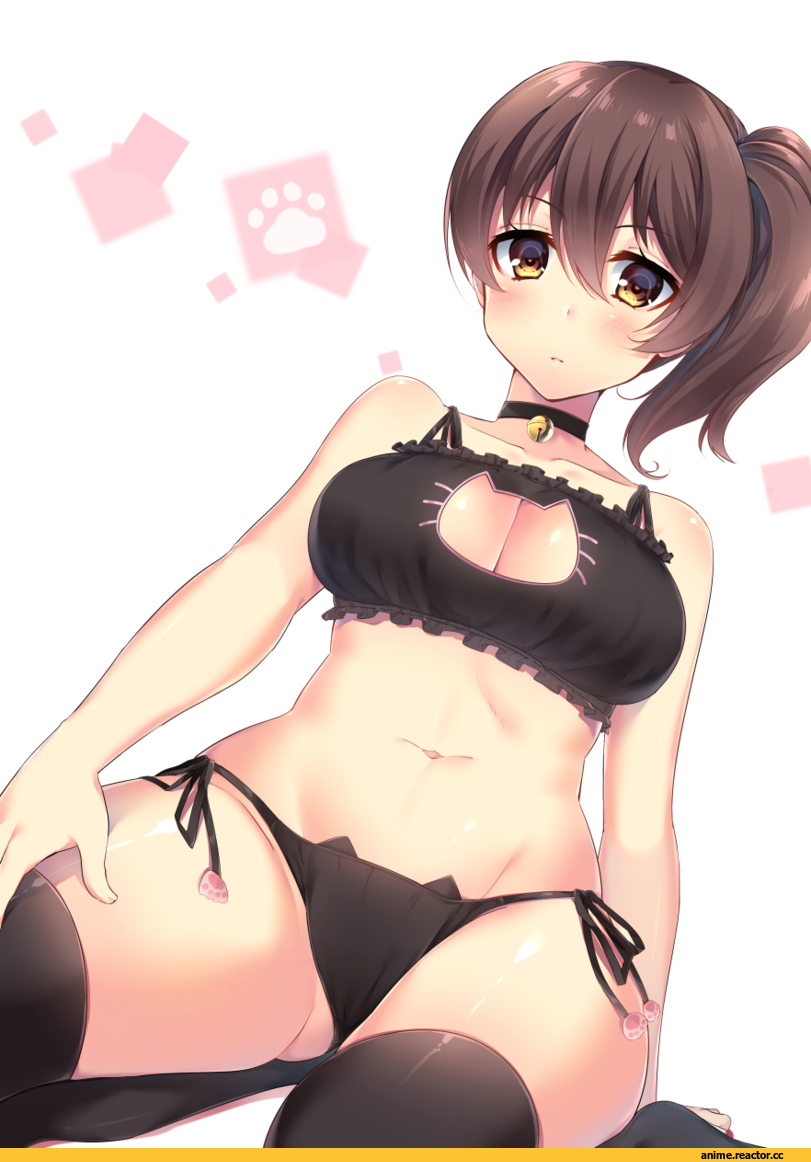 Kaga (Kantai Collection), Kantai Collection, Cat Keyhole Bra, Anime Ero Pantsu, Anime Ero, jiiwara, Anime