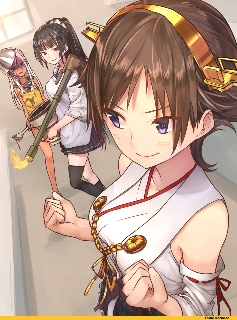 Baffu, Isokaze (Kantai Collection), Kantai Collection, Ro-500 (Kantai Collection), Hiei, Anime