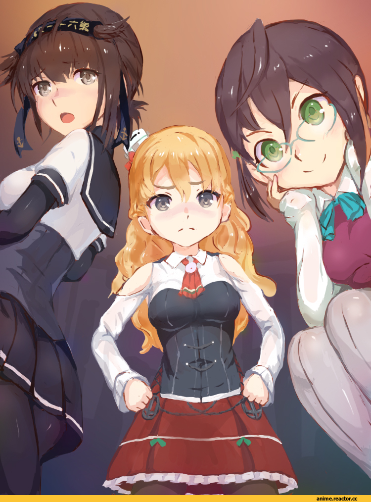 Hatsuzuki (Kantai Collection), Okinami (Kantai Collection), Zara (Kantai Collection), coboxy, Kantai Collection, Anime