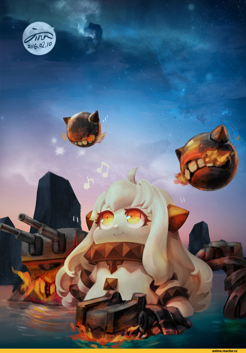 Northern Ocean Hime, Kantai Collection, Nagato (Kantai Collection), Usagimimi, Animal Ears, tina hung, Anime