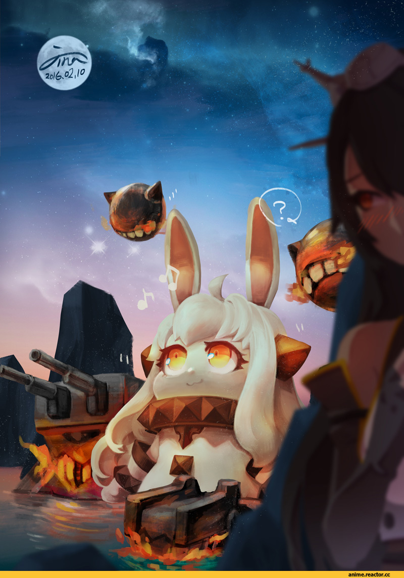 Northern Ocean Hime, Kantai Collection, Nagato (Kantai Collection), Usagimimi, Animal Ears, tina hung, Anime