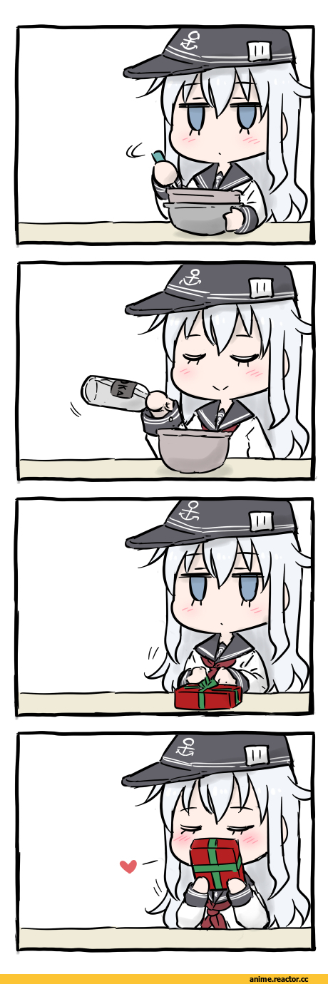 Hibiki (Kantai Collection), Kantai Collection, 4koma, Anime Комиксы, Кантай комиксы, harunatsu akito, Anime