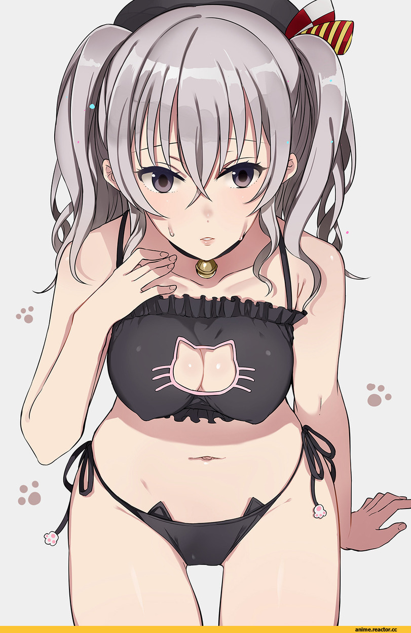 Kashima (Kantai Collection), Kantai Collection, Anime Ero, Cat Keyhole Bra, oniku (oishii oniku), Anime