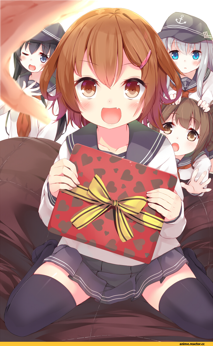 Inazuma (Kantai Collection), Kantai Collection, Ikazuchi, Hibiki (Kantai Collection), Akatsuki, Komone Ushio, Anime Art, Anime
