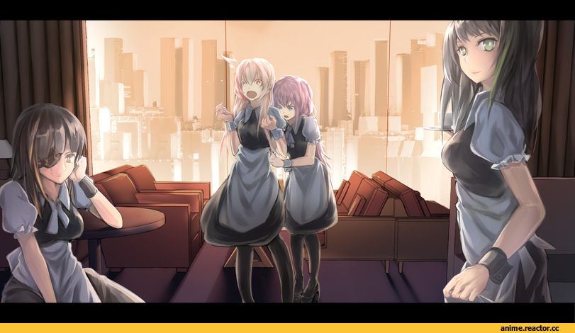 Girls Frontline, zhixiang zhi, Maid, M4A1 (Girls Frontline), M16A1 (Girls Frontline), M4 SOPMOD II (Girls Frontline), ST AR-15 (Girls Frontline), Anime