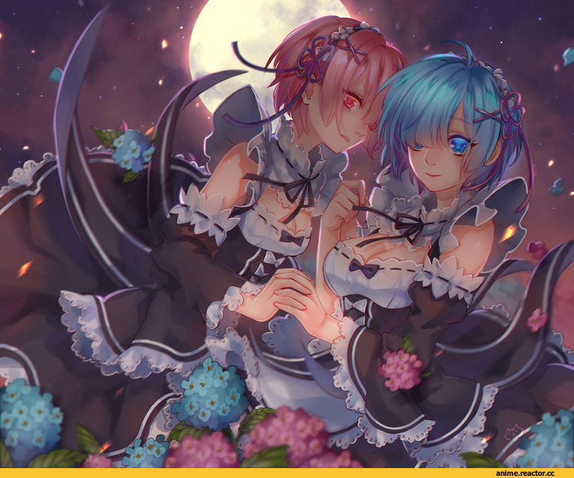 Rem (re zero), Re Zero Kara Hajimeru Isekai Seikatsu, Ram (Re Zero), kouguchi neko, Anime