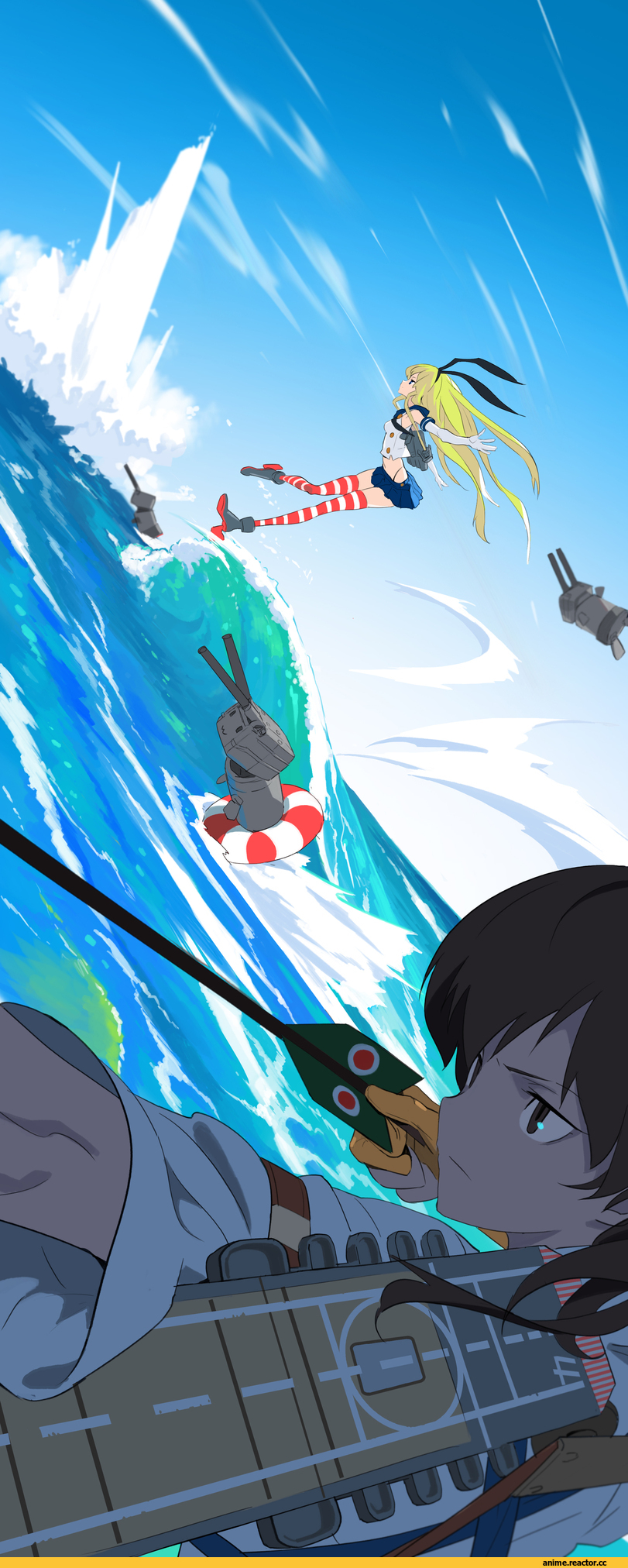 Shimakaze, Kantai Collection, Kaga (Kantai Collection), Ladic, Anime Art, Anime