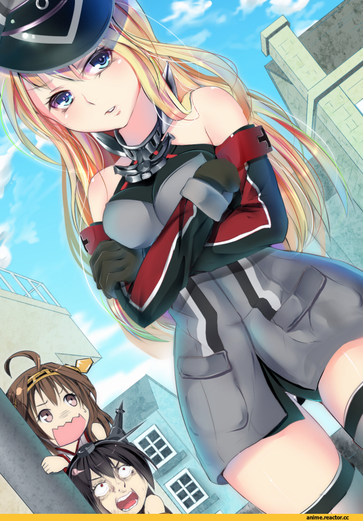 Bismarck (Kantai Collection), Kantai Collection, Nagato (Kantai Collection), Kongou (Kantai Collection), suitenjh, Anime