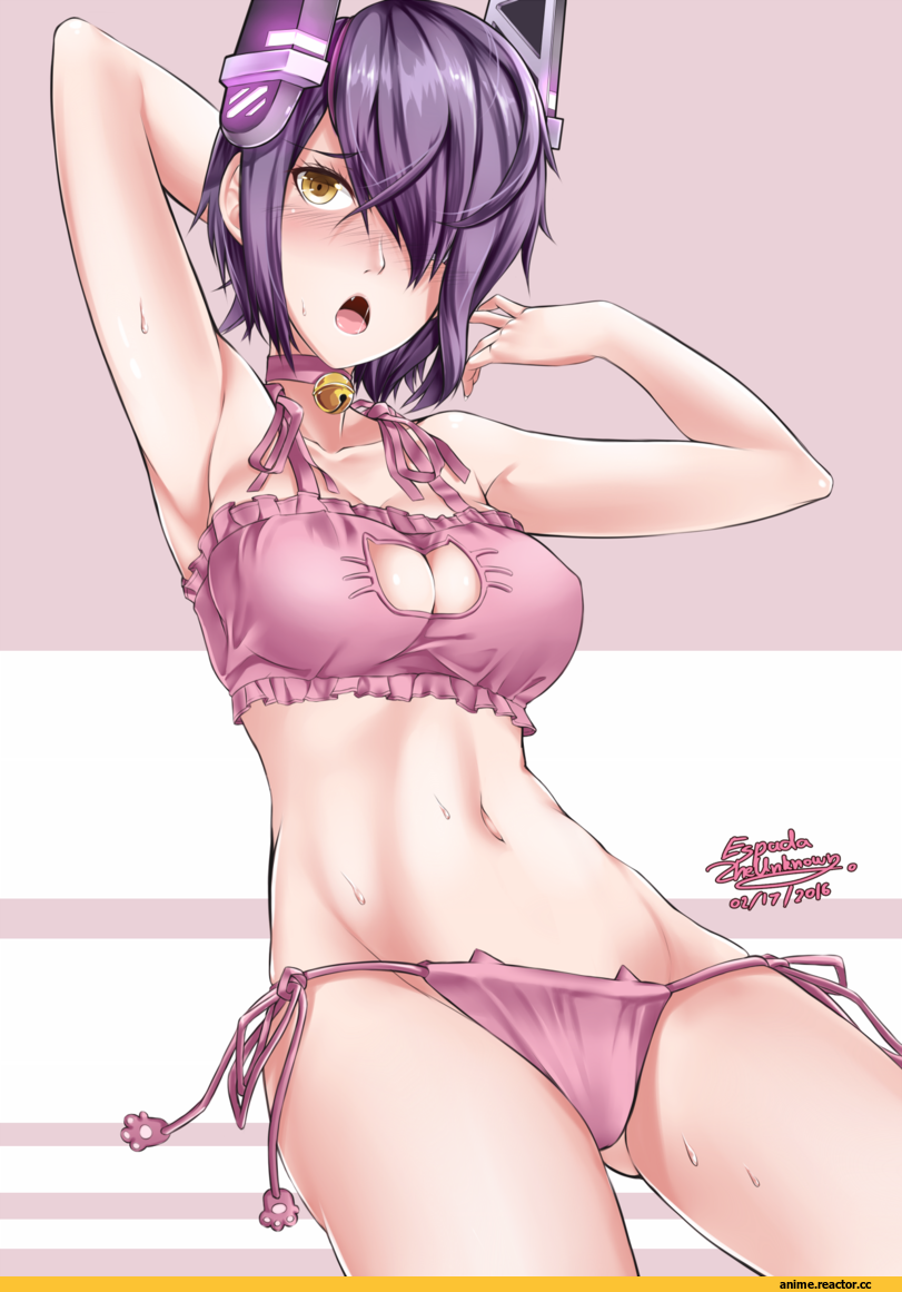 Tenryuu, Kantai Collection, Cat Keyhole Bra, Anime Ero, Anime