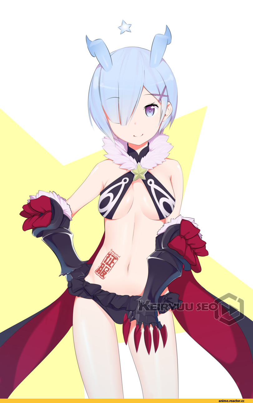 Re Zero Kara Hajimeru Isekai Seikatsu, Rem (re zero), sekai seifuku bouryaku no zvezda, hoshimiya kate, paavuchi, crossover, Anime