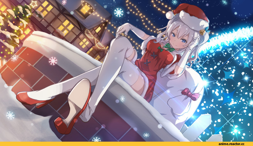 Kantai Collection, Kashima (Kantai Collection), poly, Anime Christmas, Anime
