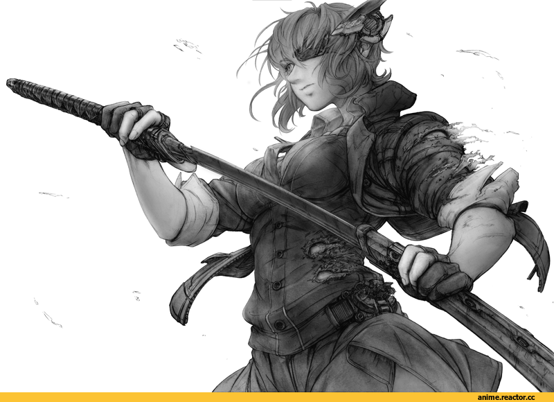 Tenryuu, Kantai Collection, Imizu (nitro unknown), artist, Anime Art, Monochrome (Anime), Anime