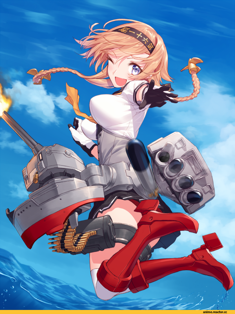 Teruzuki (Kantai Collection), Kantai Collection, Anime Adult pantsu, Anime Ero, blew andwhite, Anime