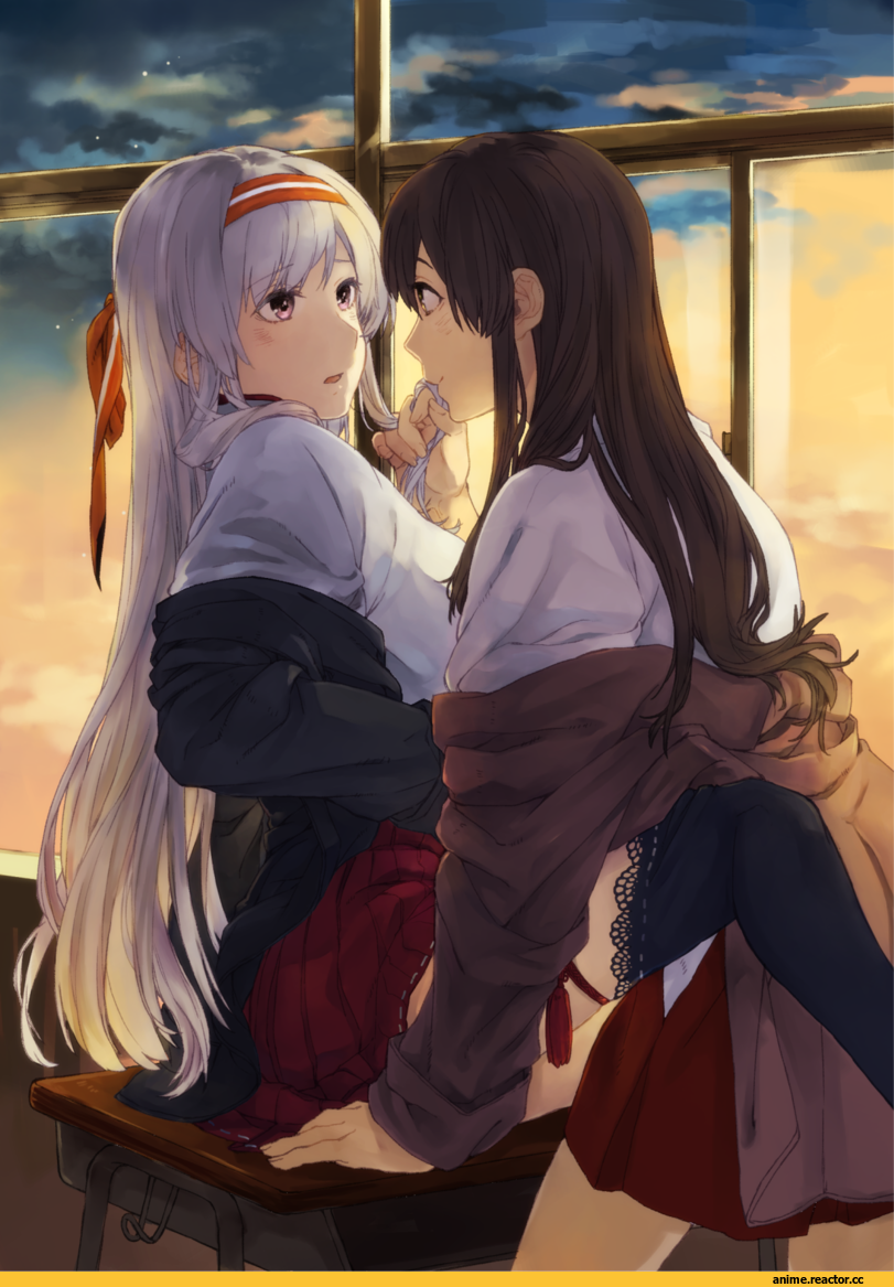 fukazaki (g425hw45), Akagi, Kantai Collection, Shoukaku, Shoujo Ai, Anime