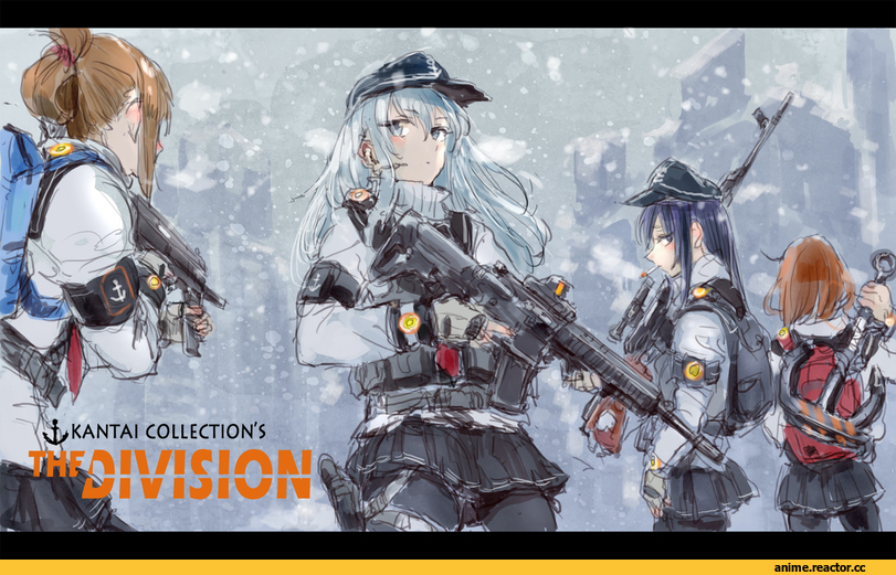 Kantai Collection, Hibiki (Kantai Collection), akatsuki (kantai collection), ikazuchi (kantai collection), Inazuma (Kantai Collection), crossover, Tom Clancy’s The Division, Игры, Anime