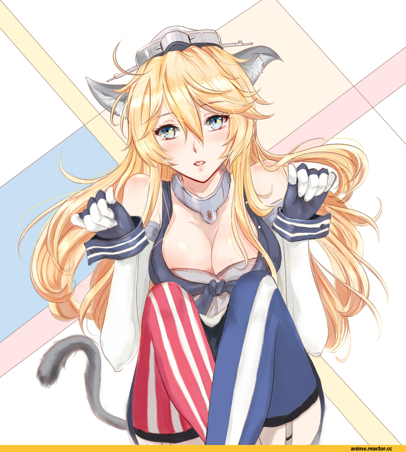 Iowa (Kantai Collection), Kantai Collection, nekomimi, Animal Ears, Anime
